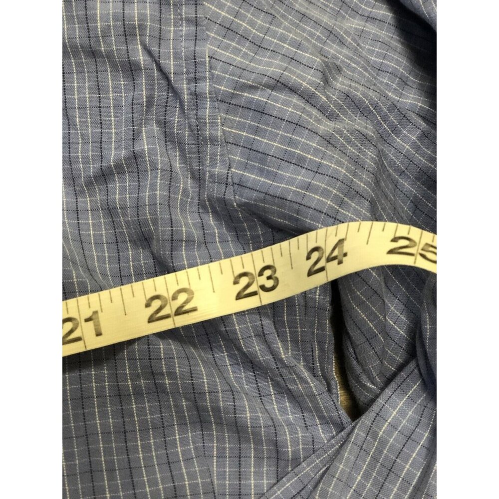 Vintage Colours By Alexander Julian Shirt Men SZ XL Blue Plaid Polo Y2K Office - Picture 3 of 5